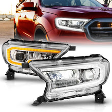 Load image into Gallery viewer, ANZO 19-23 Ford Ranger Full LED Projector Headlights w/ Initiation &amp; Sequential - Chrome
