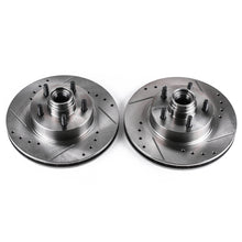 Cargar imagen en el visor de la galería, Power Stop 95-01 Ford Explorer Front Evolution Drilled &amp; Slotted Rotors - Pair