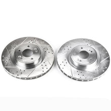 Cargar imagen en el visor de la galería, Power Stop 10-16 Hyundai Genesis Coupe Front Evolution Drilled &amp; Slotted Rotors - Pair