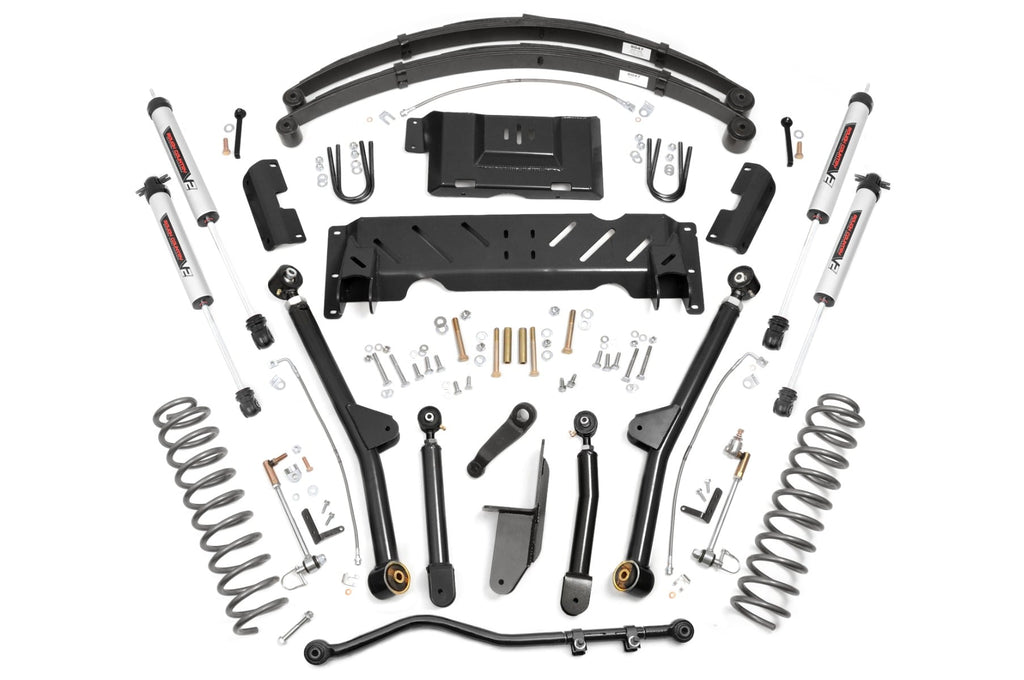4.5 Inch Lift Kit Long Arm RR Leafs V2 Jeep Cherokee XJ 4WD (84-01) Rough Country