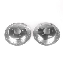 Cargar imagen en el visor de la galería, Power Stop 96-02 Ford Crown Victoria Rear Evolution Drilled &amp; Slotted Rotors - Pair
