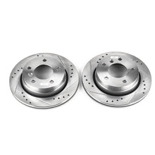 Cargar imagen en el visor de la galería, Power Stop 2000 BMW 323Ci Rear Evolution Drilled &amp; Slotted Rotors - Pair