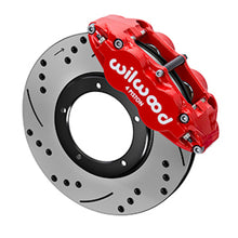Cargar imagen en el visor de la galería, Wilwood 84-87 Porsche 911 Base Superlite 4R Front Brake Kit w/ Red Caliper Drilled &amp; Slotted Rotor