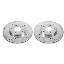 Cargar imagen en el visor de la galería, Power Stop 10-12 Hyundai Santa Fe Front Evolution Drilled &amp; Slotted Rotors - Pair