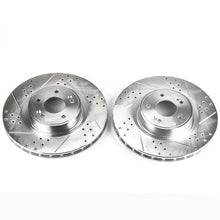 Cargar imagen en el visor de la galería, Power Stop 10-16 Hyundai Genesis Coupe Front Evolution Drilled &amp; Slotted Rotors - Pair