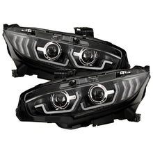 Cargar imagen en el visor de la galería, Honda Civic 16-20 LED Model High-Power LED Module Headlights - Black (PRO-YD-HC16LEDAP-SEQGR-BK)