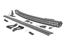 Cargar imagen en el visor de la galería, Jeep 50-inch Black Series Curved LED Light Bar Upper Windshield Kit 84-01 Jeep XJ Cherokee Rough Country