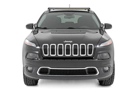 LED Light Kit Roof Mount 40 Inch Black Single Row Jeep Cherokee KL (14-23) Rough Country