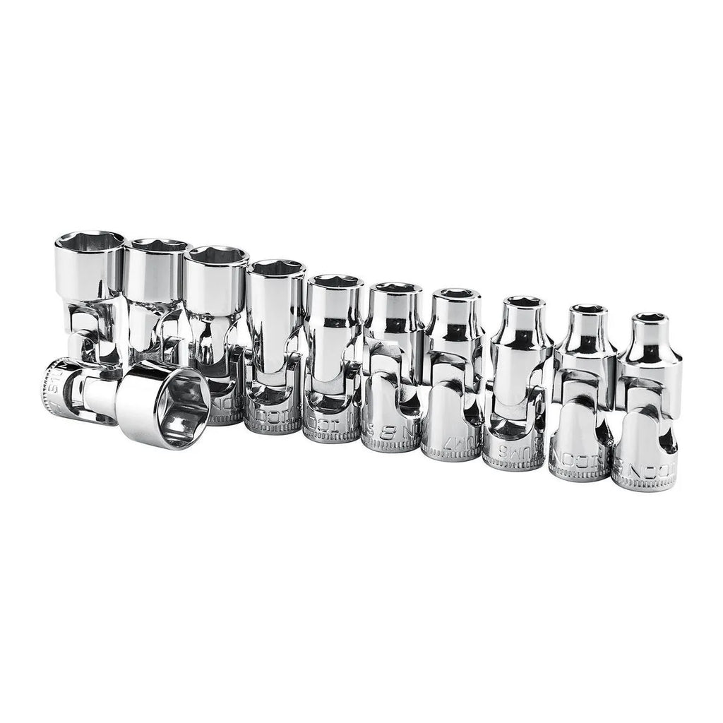 ICON Professional Universal Joint Metric Shallow Socket Set, 11 Piece | S1UM11 | 70298