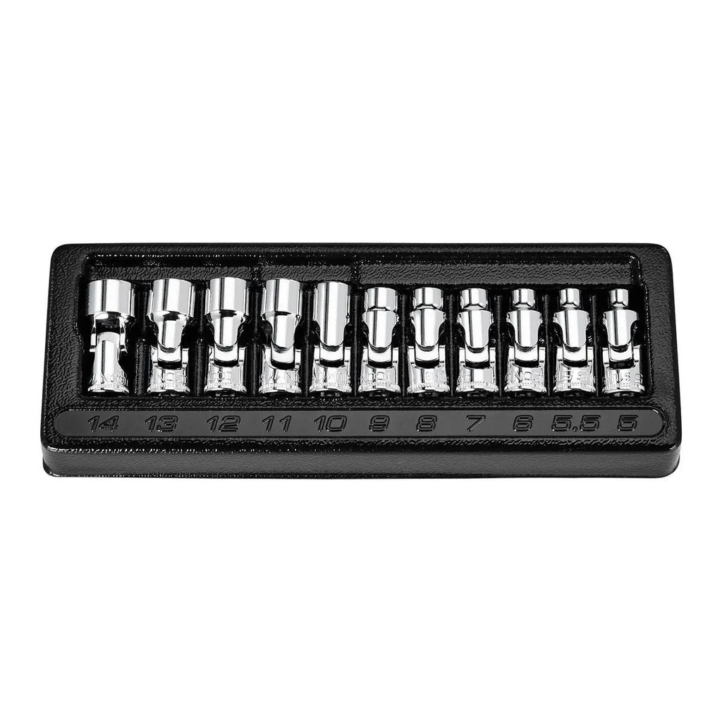 ICON Professional Universal Joint Metric Shallow Socket Set, 11 Piece | S1UM11 | 70298