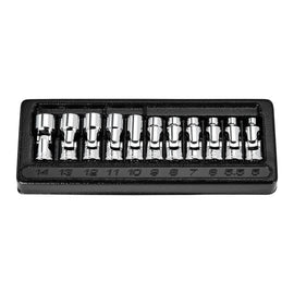 ICON Professional Universal Joint Metric Shallow Socket Set, 11 Piece | S1UM11 | 70298