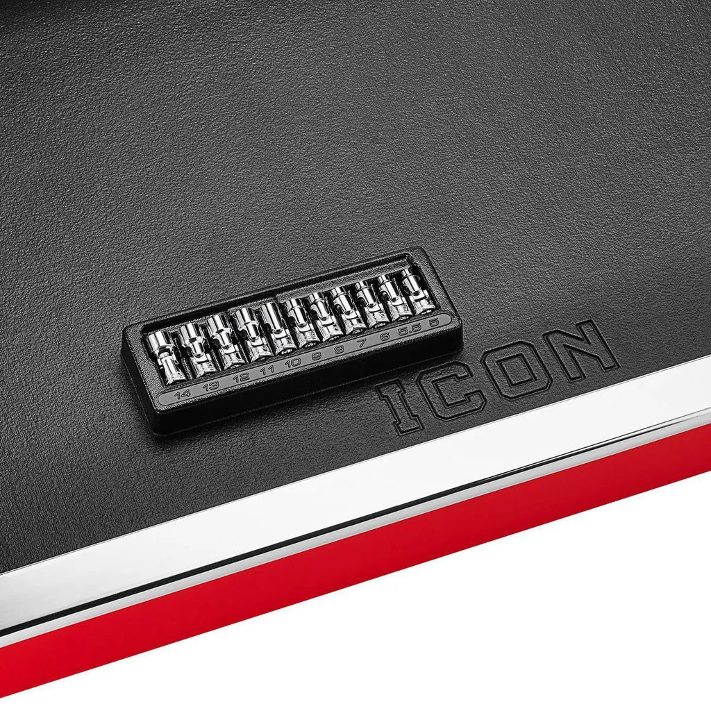 ICON Professional Universal Joint Metric Shallow Socket Set, 11 Piece | S1UM11 | 70298