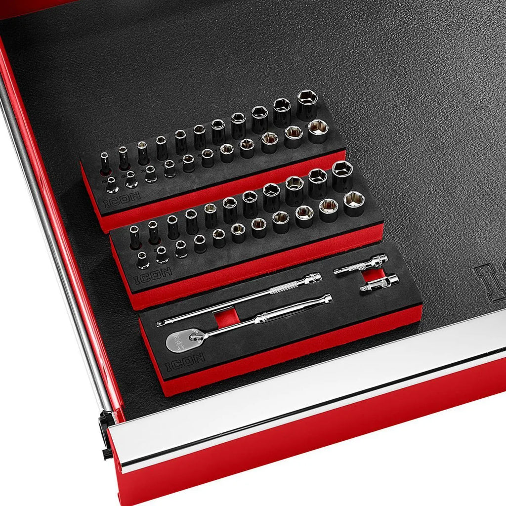 Icon 1/4 in. Drive Modular General Service Socket Set | S1SET-48 | 70311
