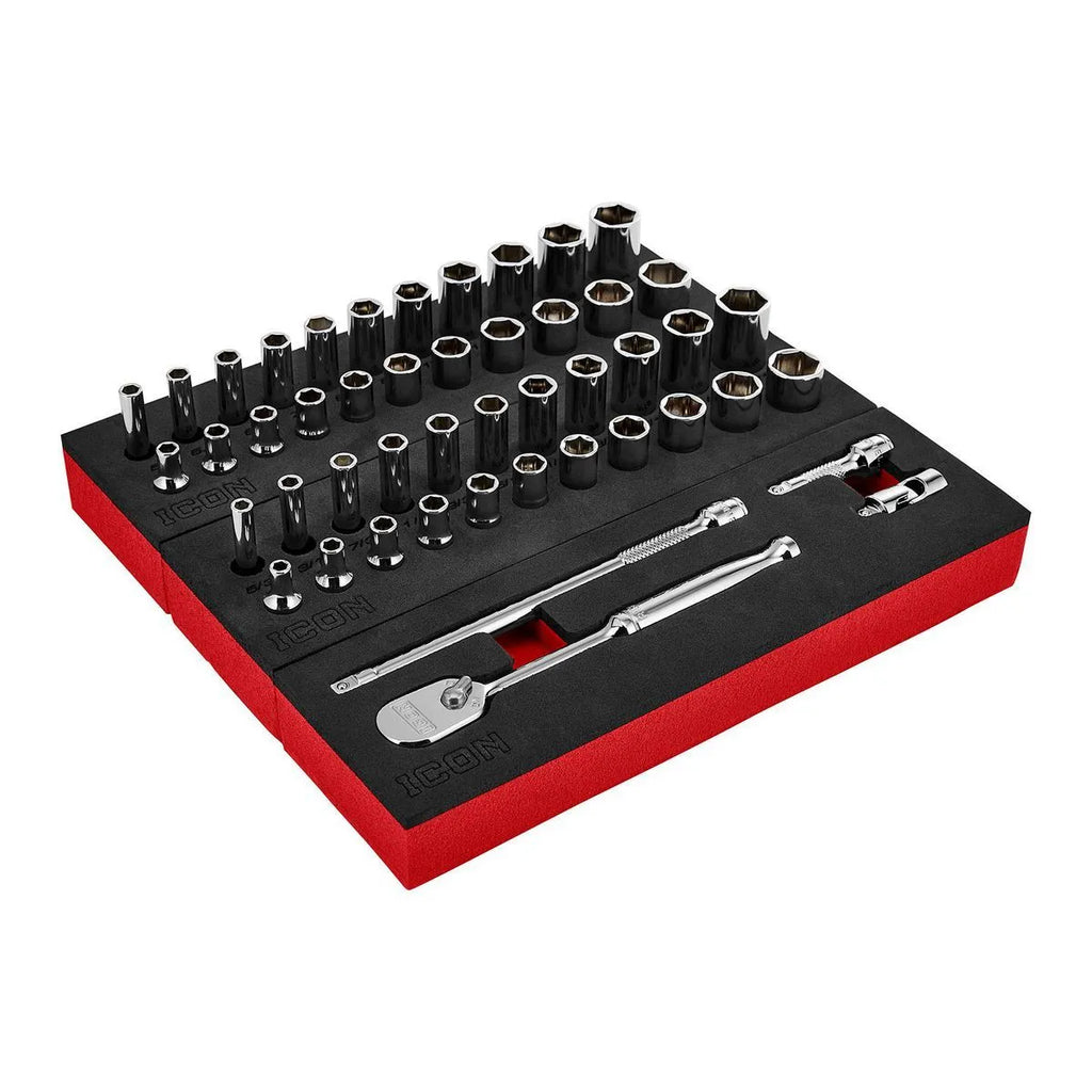 Icon 1/4 in. Drive Modular General Service Socket Set | S1SET-48 | 70311