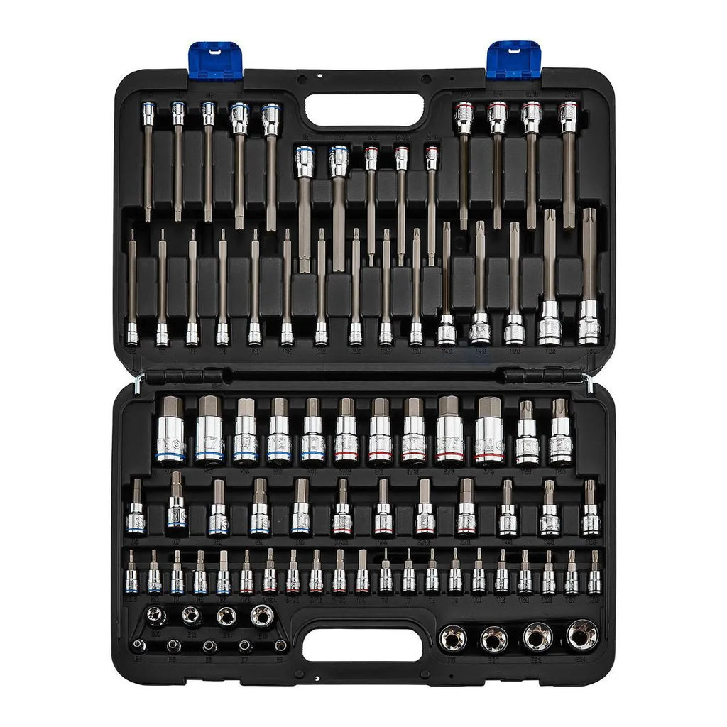 Quinn 87 Piece Master Bit Socket Set | 70347 | SAE Hex, Metric Hex, Torx, E-Torx