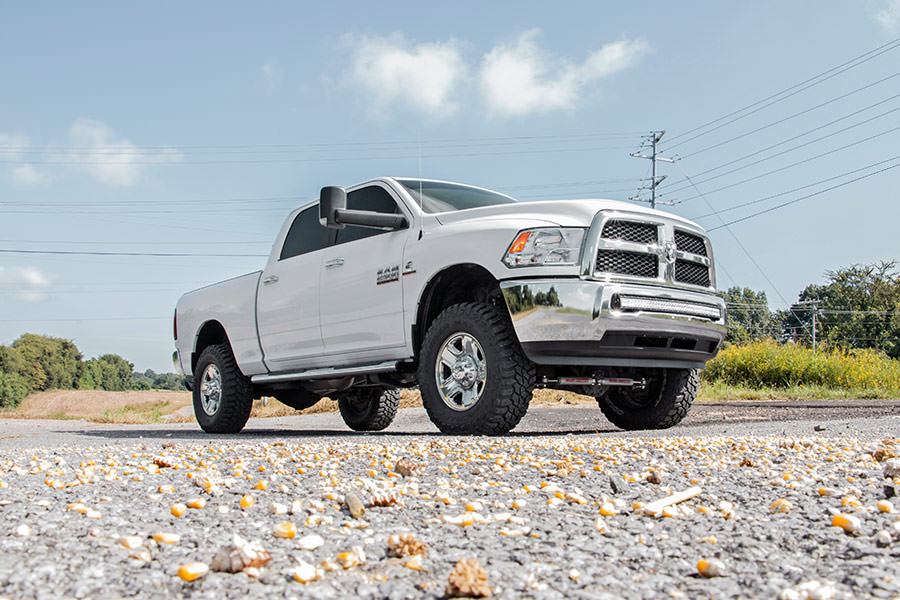 Dodge 40-inch Curved LED Light Bar Hidden Bumper Kit w/Chrome Series DRL LED For 10-18 Ram 2500/3500 Rough Country