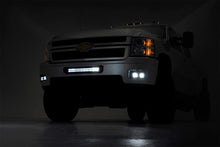 Load image into Gallery viewer, Chevrolet LED Fog Light Kit Black Series w/Amber DRL 11-14 Silverado 2500/3500HD Rough Country