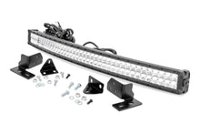 Load image into Gallery viewer, Ford 40 Inch Curved LED Light Bar Bumper Kit Chrome Series w/White DRL 11-16 F-250 Super Duty Rough Country
