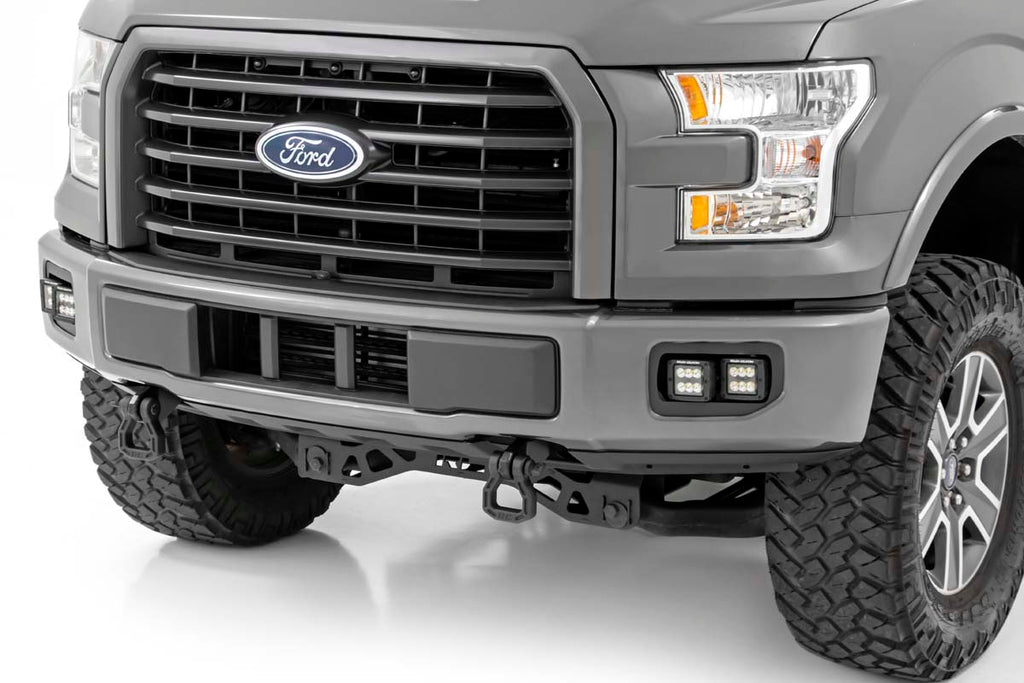 Ford LED Fog Light Kit Black Series w/ SAE LED Fog Light 15-19 F-150 Rough Country