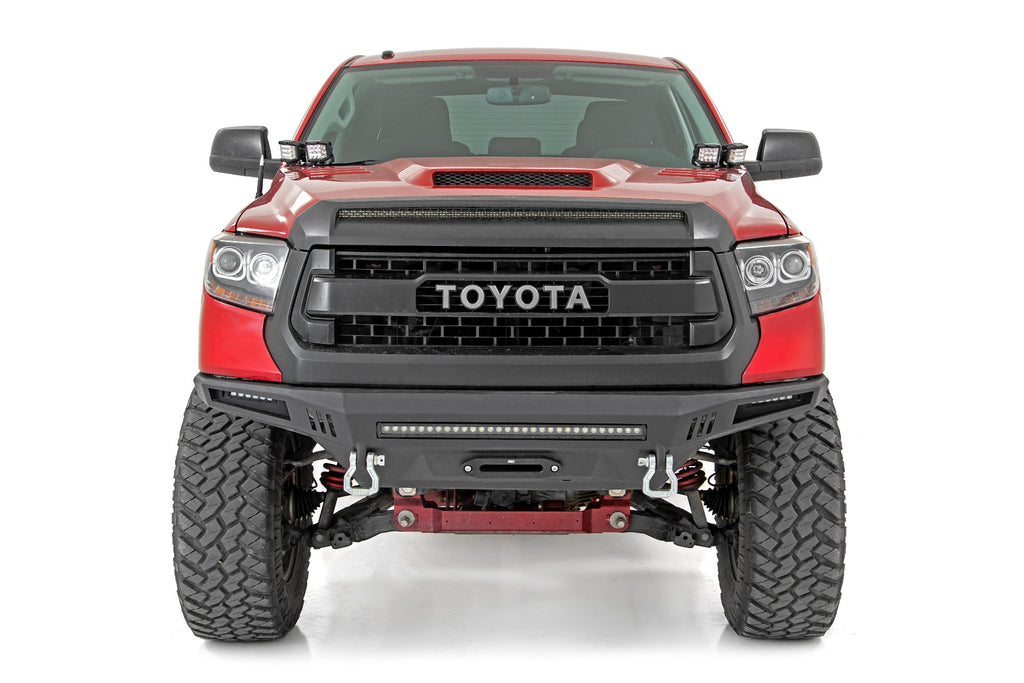 Toyota 2-inch LED Lower Windshield Ditch Kit (14-20 Tundra Black Series Flood Pattern) Rough Country