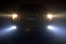 Cargar imagen en el visor de la galería, LED Light Kit Fog Mount Dual 2 Inch Black Pairs Spot/Flood Ford F-150 (15-17) Rough Country