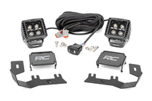 Load image into Gallery viewer, LED Ditch Light Kit 2in Black Pair Amber DRL Silverado/Sierra 1500 (14-18 &amp; Classic) Rough Country
