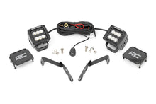 Cargar imagen en el visor de la galería, LED Light Kit Ditch Mount 2 Inch Black Pair Flood Chevy 1500 &amp; Silverado/Sierra 2500HD/3500HD (07-14) Rough Country