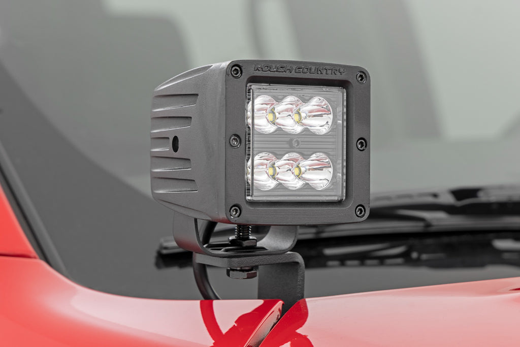 LED Light Kit Ditch Mount 3 Inch OSRAM Wide Nissan Frontier (22-26) Rough Country