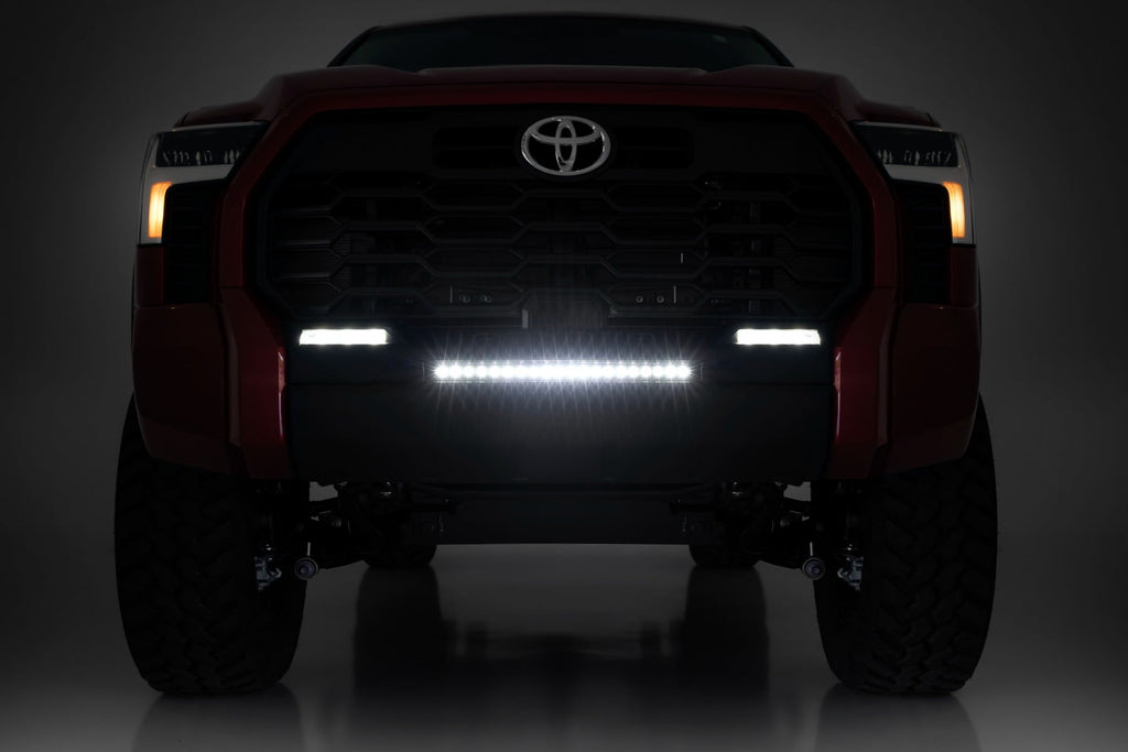 LED Light Kit Bumper Mount 20 Inch Black Slim Line Toyota Tundra (22-26) Rough Country
