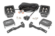 Load image into Gallery viewer, LED Light Kit Ditch Mount 2 Inch Black Pair Amber DRL Toyota Tacoma (16-23) Rough Country