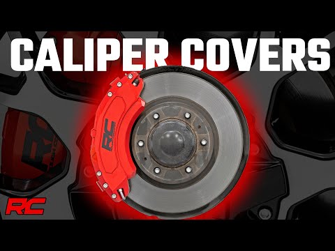 Caliper Cover Red Jeep Gladiator JT/Wrangler 4XE/Wrangler JL (18-UP) Rough Country
