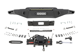 Hybrid Front Bumper 12000S Black LED w/ White DRL Toyota Tundra (22-26) Rough Country