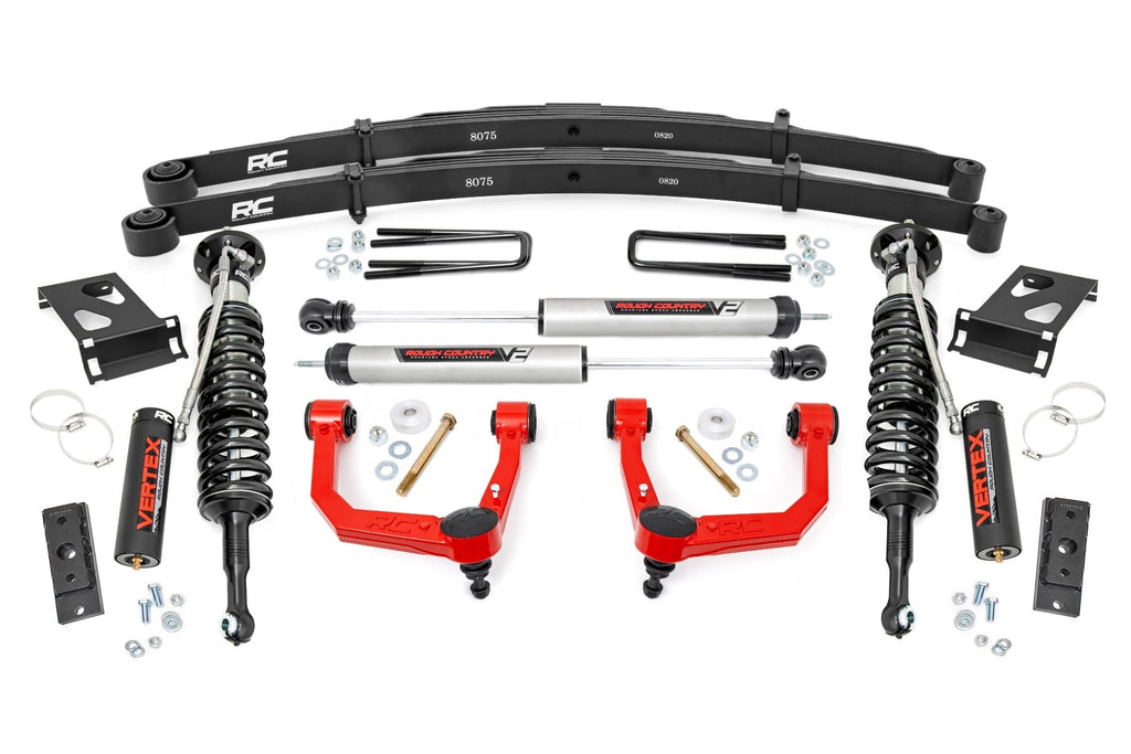3.5 Inch Lift Kit Red UCA Vertex/V2 w/ Rear Leaf Springs Toyota Tacoma 2WD/4WD (2005-2023) Rough Country