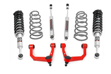 Cargar imagen en el visor de la galería, 3 Inch Lift Kit Upper Control Arms RR Coils N3 Struts Red Toyota 4Runner (10-24) Rough Country