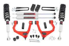 3.5 Inch Lift Kit M1 Struts/M1 Red Toyota Tundra 2WD/4WD (2007-2021) Rough Country