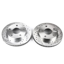 Cargar imagen en el visor de la galería, Power Stop 94-99 Dodge Ram 1500 Front Evolution Drilled &amp; Slotted Rotors - Pair