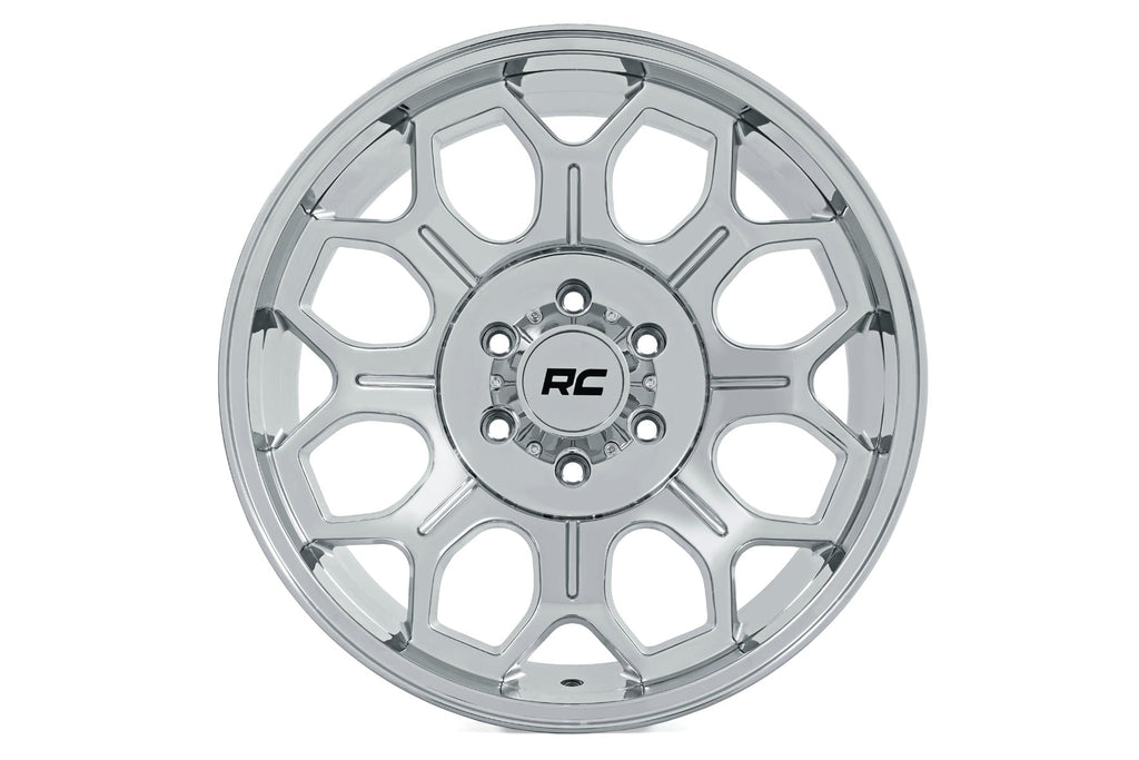 77 Series Wheel One-Piece Chrome 20x9 6x5.5 +18mm Rough Country