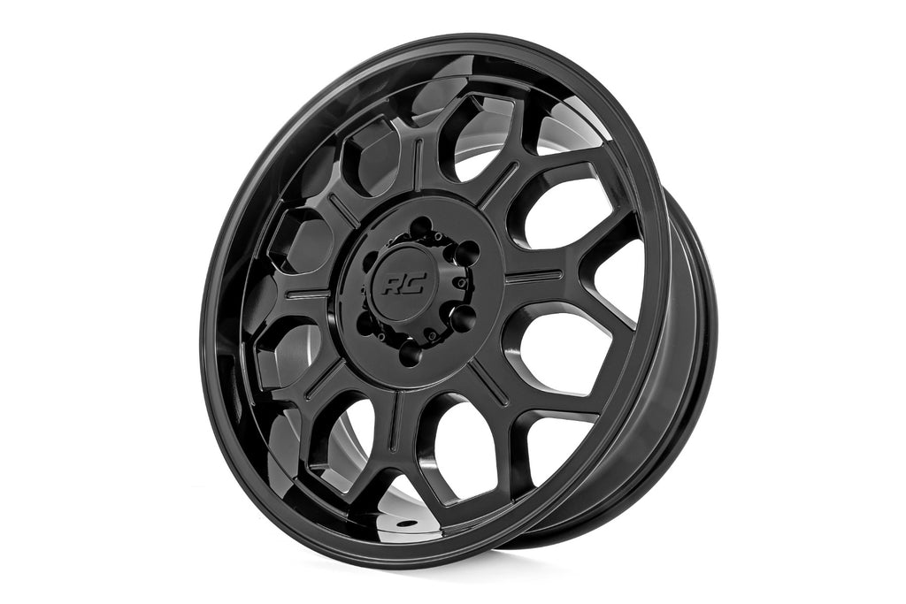 77 Series Wheel One-Piece Semi Gloss Black 20x10 6x135 -25mm Rough Country