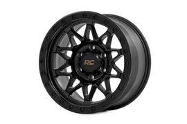 78 Series Wheel Simulated Beadlock Black 17x8.5 6x5.5 +0mm Rough Country