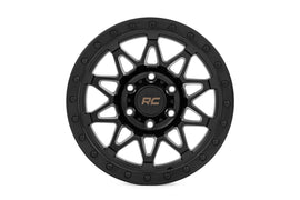 78 Series Wheel Simulated Beadlock Black 17x8.5 6x5.5 +0mm Rough Country