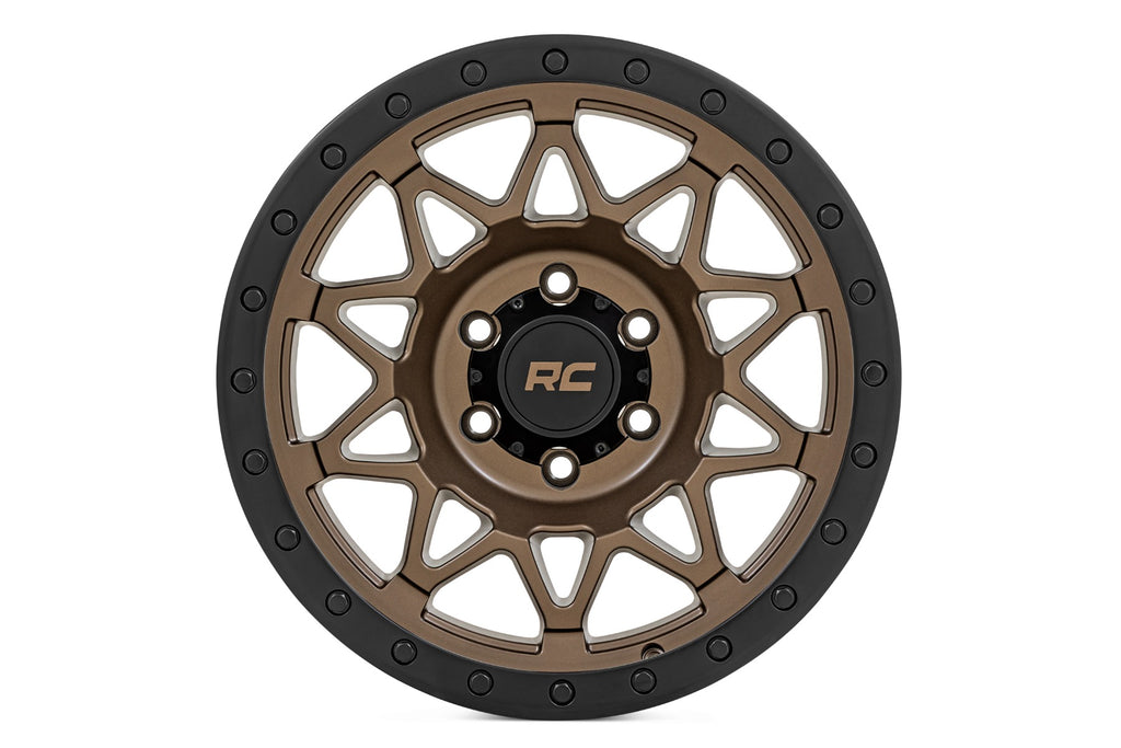 78 Series Wheel Simulated Beadlock Bronze/Black 17x8.5 5x5 +0mm Rough Country