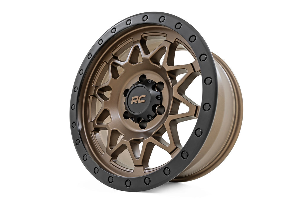 78 Series Wheel Simulated Beadlock Bronze/Black 18x9 8x170 -12mm Rough Country
