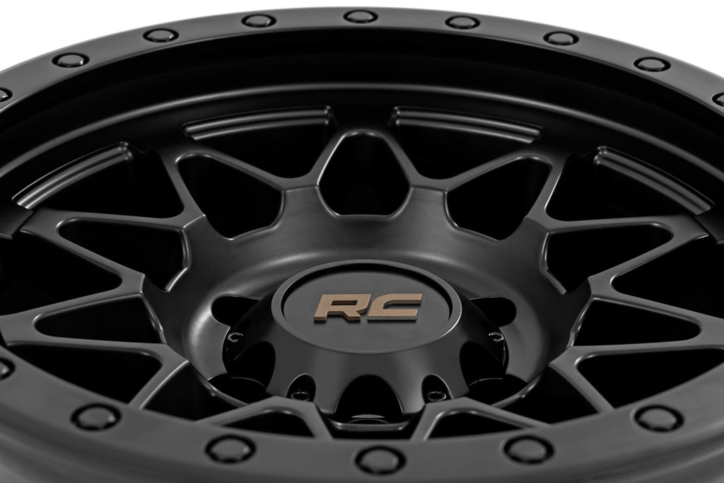 78 Series Wheel Simulated Beadlock Black 18x9 5x5 -12mm Rough Country