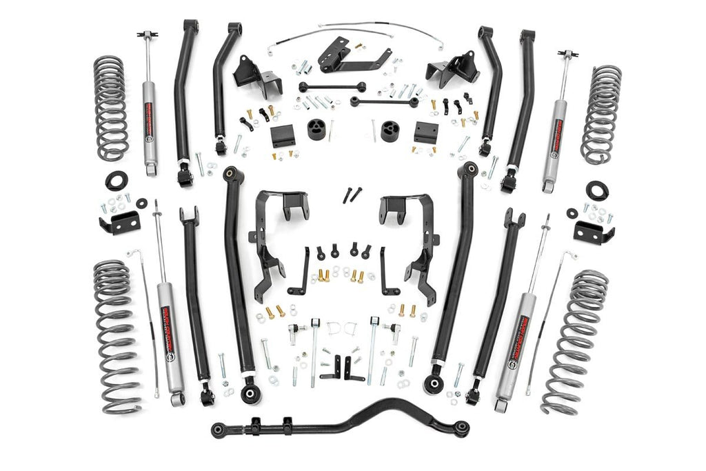 4.0 Inch Jeep Long Arm Suspension Lift Kit 07-11 Wrangler JK 2-door Rough Country