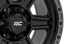 Load image into Gallery viewer, 79 Series Wheel One-Piece Semi Gloss Black w/Gunmetal Ring 17x8.5 6x5.5 0mm Rough Country