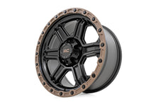 Load image into Gallery viewer, 79 Series Wheel One-Piece Semi Gloss Black w/Bronze Ring 18x9 6x5.5 0mm Rough Country