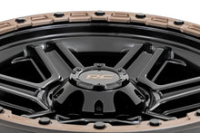 Load image into Gallery viewer, 79 Series Wheel One-Piece Semi Gloss Black w/Bronze Ring 18x9 5x5 0mm Rough Country