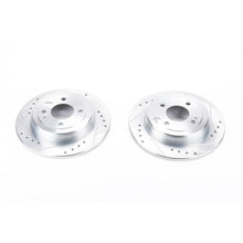 Cargar imagen en el visor de la galería, Power Stop 12-19 Hyundai Accent Rear Evolution Drilled &amp; Slotted Rotors - Pair