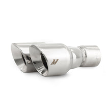 Cargar imagen en el visor de la galería, Mishimoto Dual Offset Tips 2.5in Inlet 3in Outlet Slash Cut - Polished
