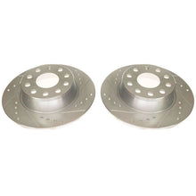 Cargar imagen en el visor de la galería, Power Stop 2019 Volkswagen Jetta Rear Evolution Drilled &amp; Slotted Rotors - Pair